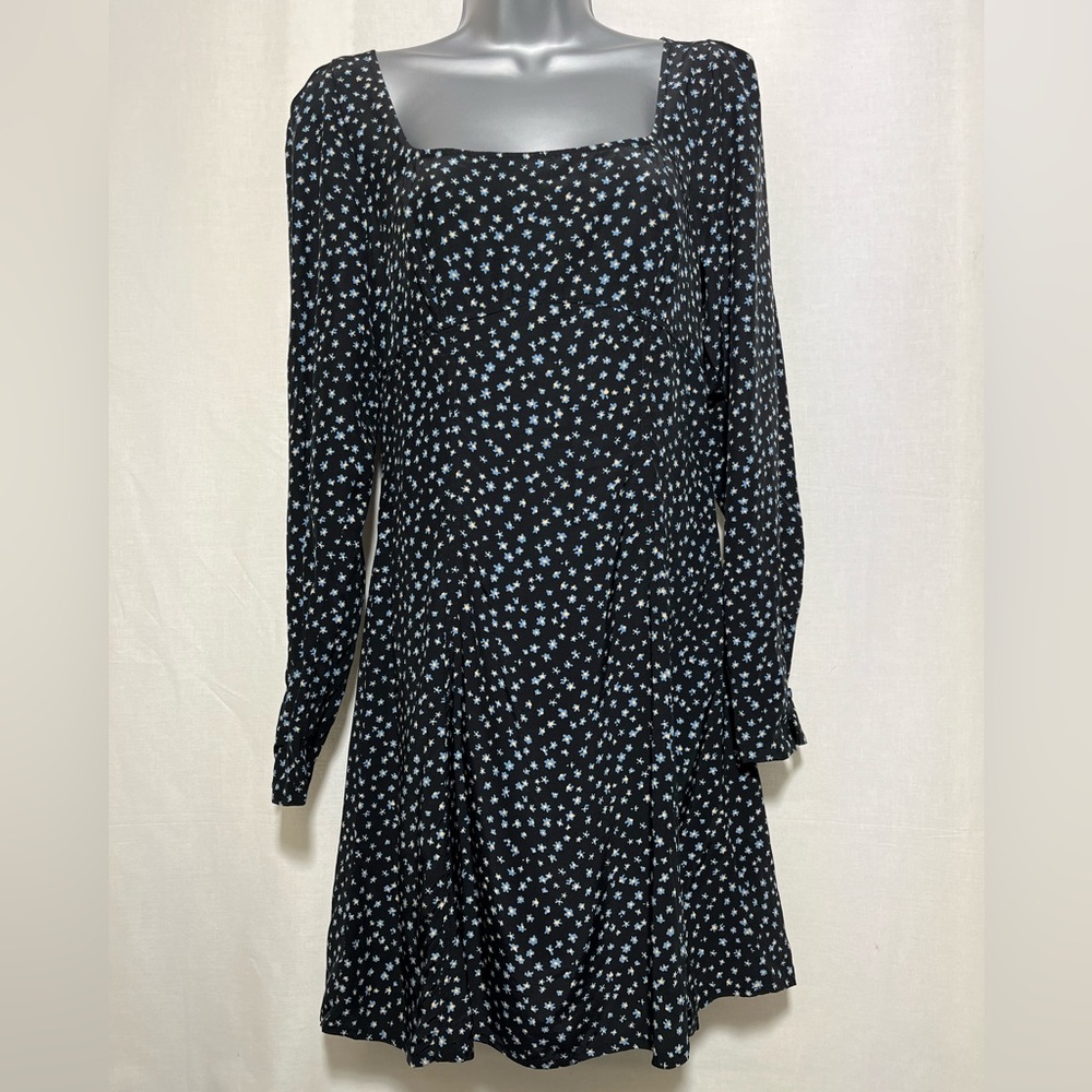 NWT Madewell Seamed Long-Sleeve Mini Dress in Ditsy Floral!!! - Picture 4 of 12